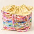 Colorful Quilted Drawstring Tote Bag | 14 × 18 Inches