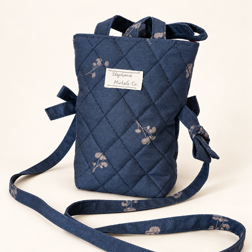 Quilted Mini Crossbody Bag | Pink or Navy