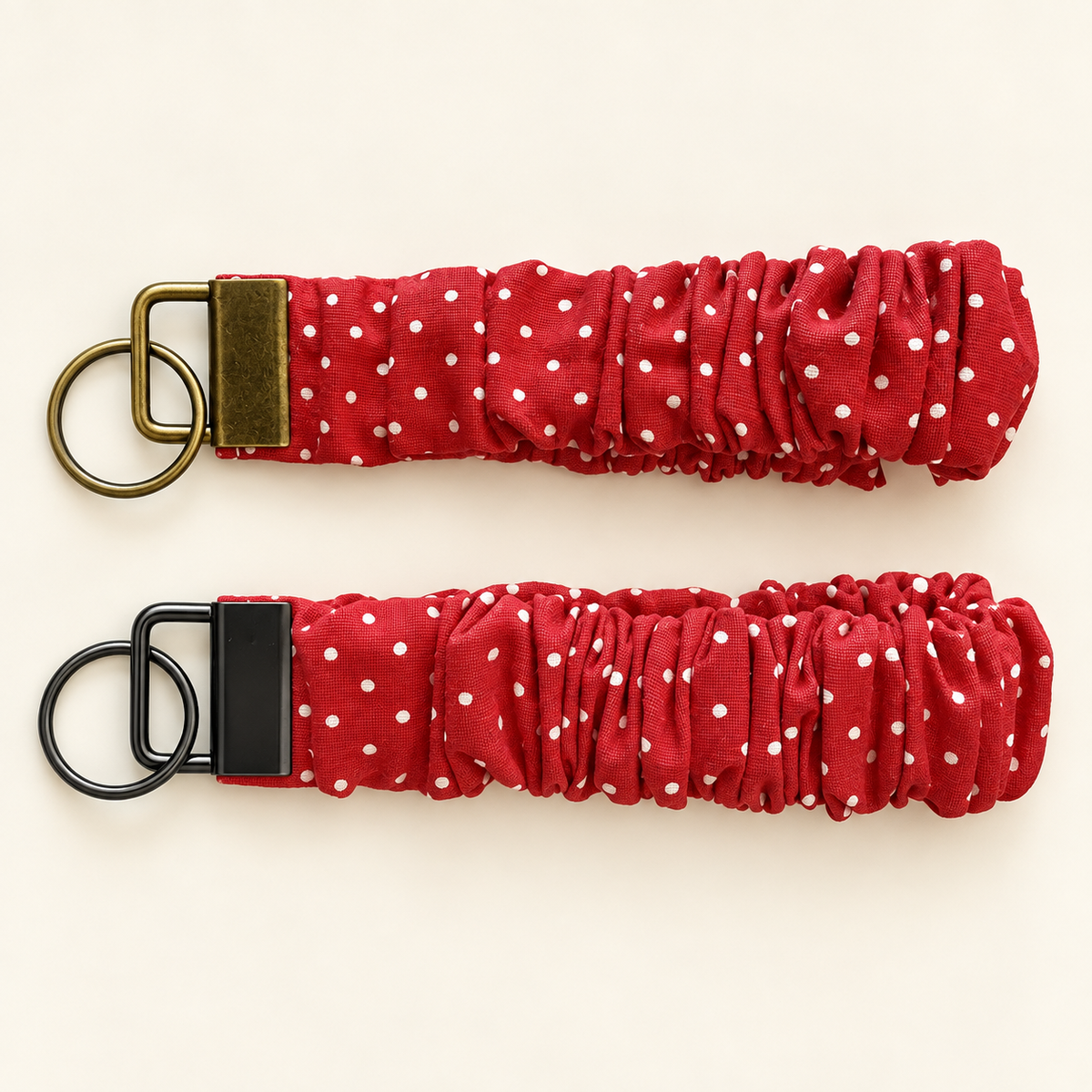 Handmade Scrunchie Wristlet Keychain