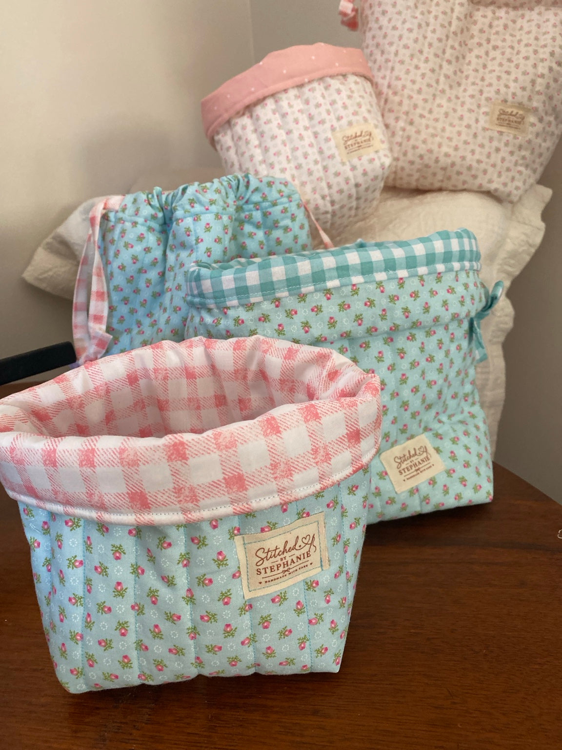Floral Vanity Bag Collection | Handmade Padded Organizers